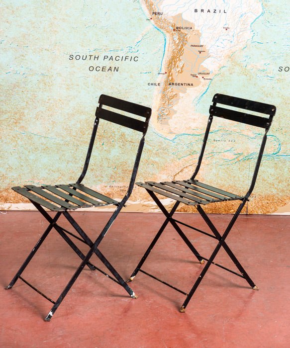 Pareja de sillas de hierro antiguas Tecno - Antique arte y decoracion