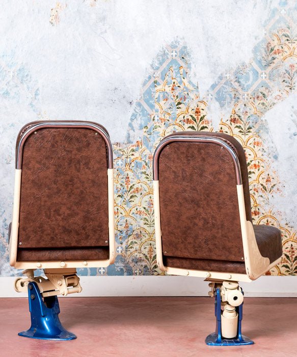 Pareja de sillones de maquinista de tren antiguos - Antique arte y decoracion