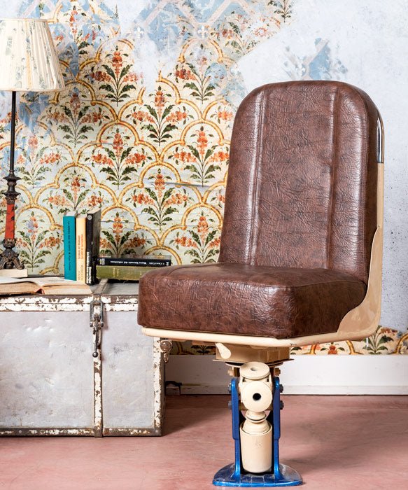 Pareja de sillones de maquinista de tren antiguos - Antique arte y decoracion