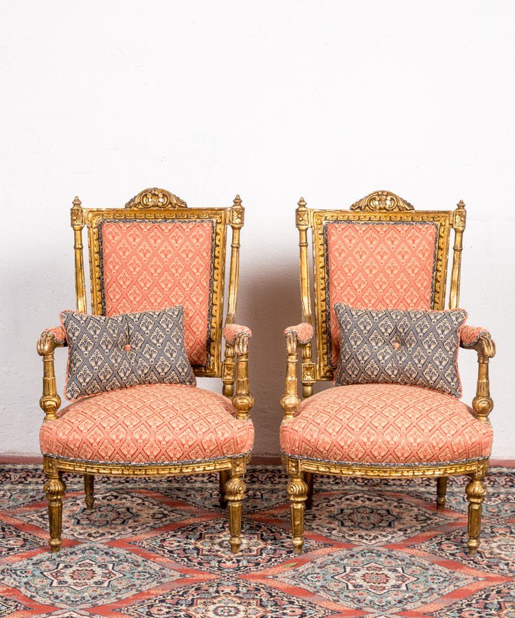 Pareja de sillones Luis XVI antiguos - Antique arte y decoracion