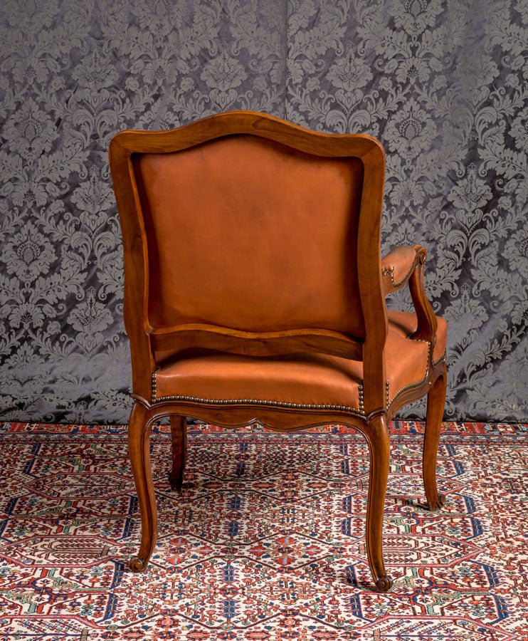 Sillón antiguo de piel Frederic - Antique arte y decoracion