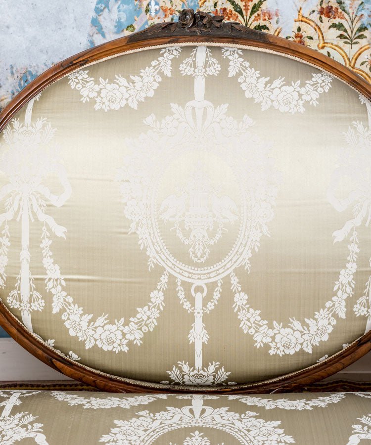 Sofá antiguo de madera de palosanto - Antique arte y decoracion
