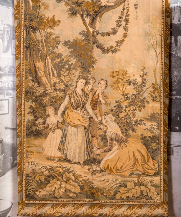 Tapiz antiguo escena campestre - Antique arte y decoracion