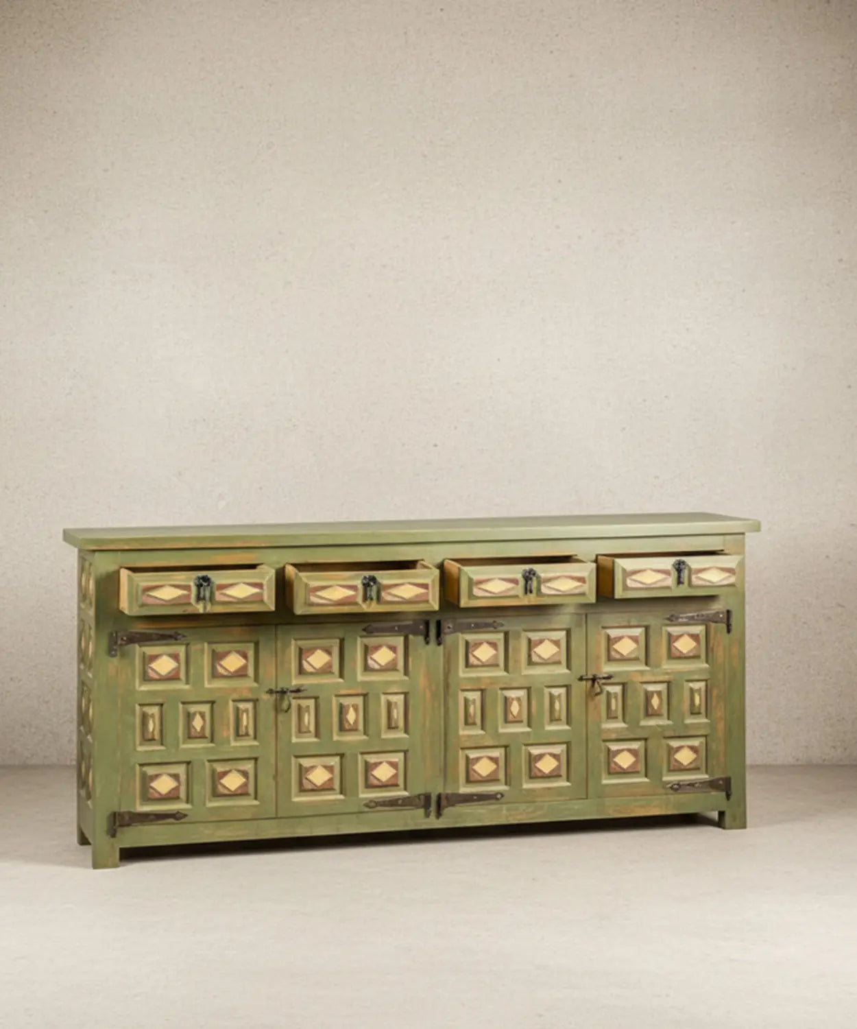 Aparador rústico de madera maciza Leo Antique arte y decoracion