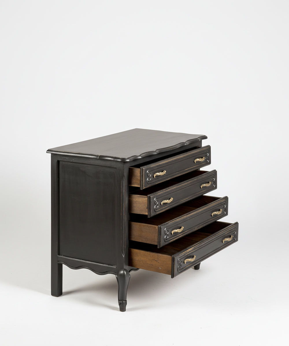 Cómoda antigua patinada en negro