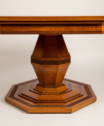 Mesa octogonal de roble