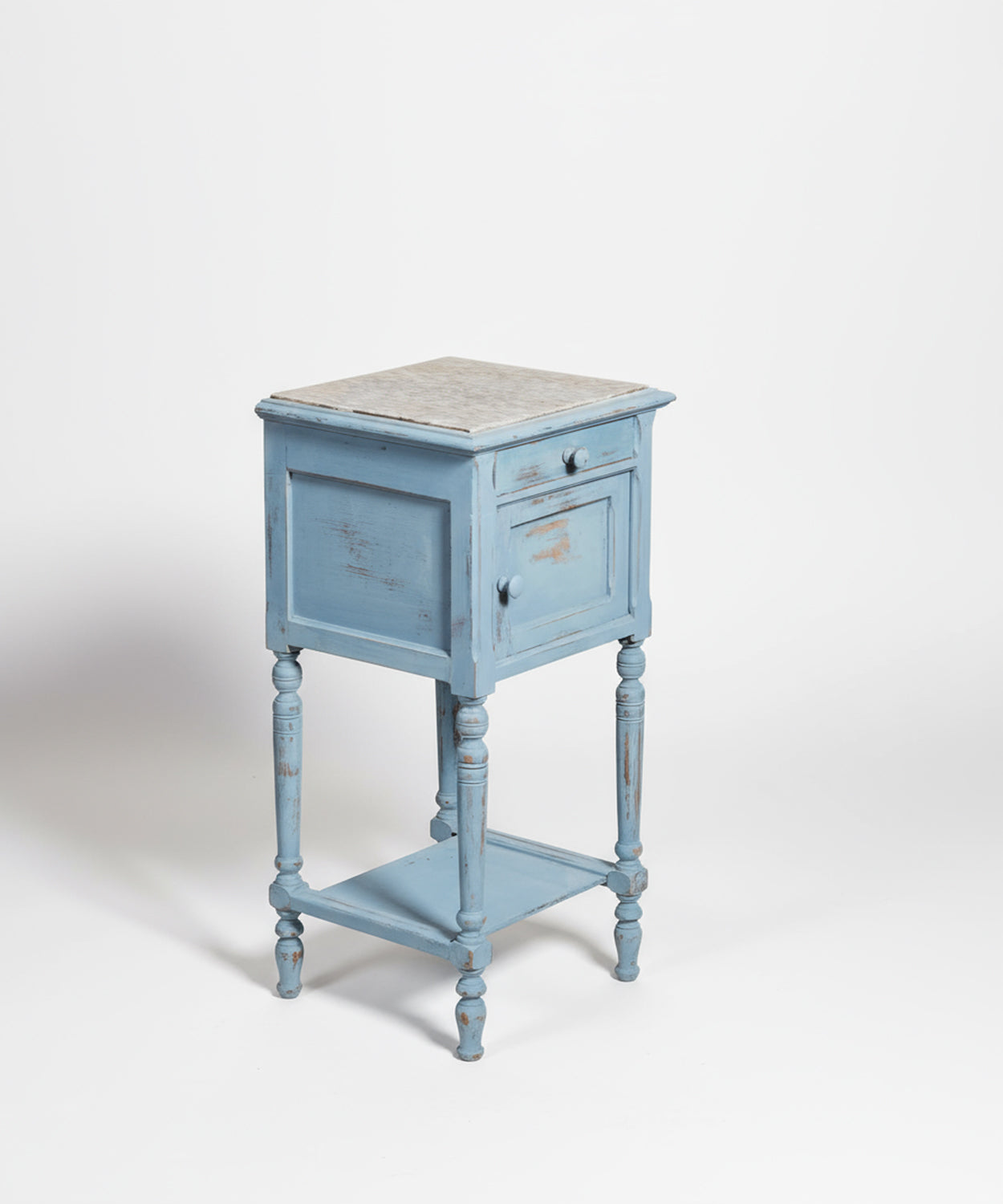 Mesita de Noche Francesa Ciel con Tapa de Mármol