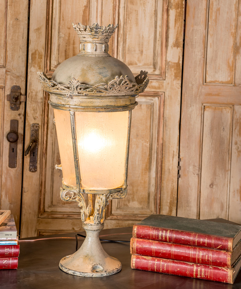Antique wrought iron lantern