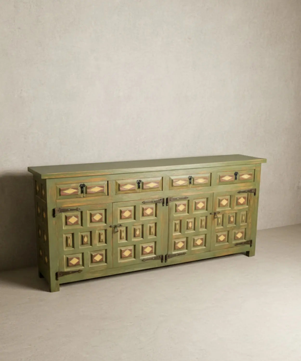 Aparador rústico de madera maciza Leo Antique arte y decoracion