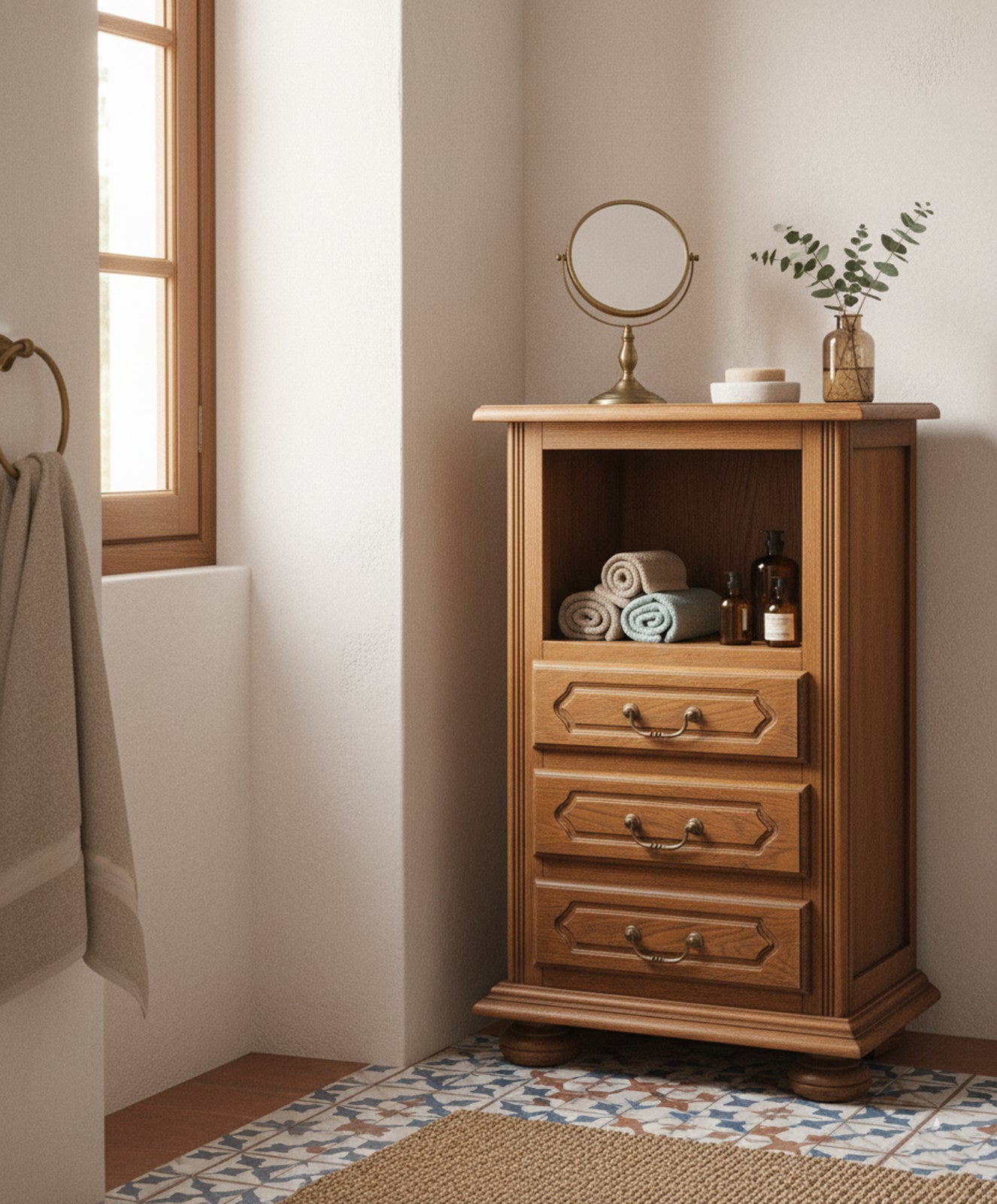 Mueble auxiliar de roble