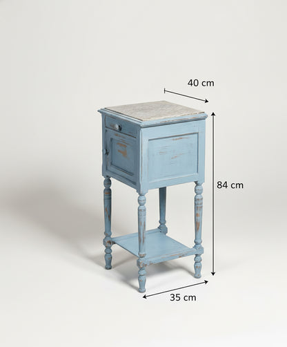 Mesita de Noche Francesa Ciel con Tapa de Mármol