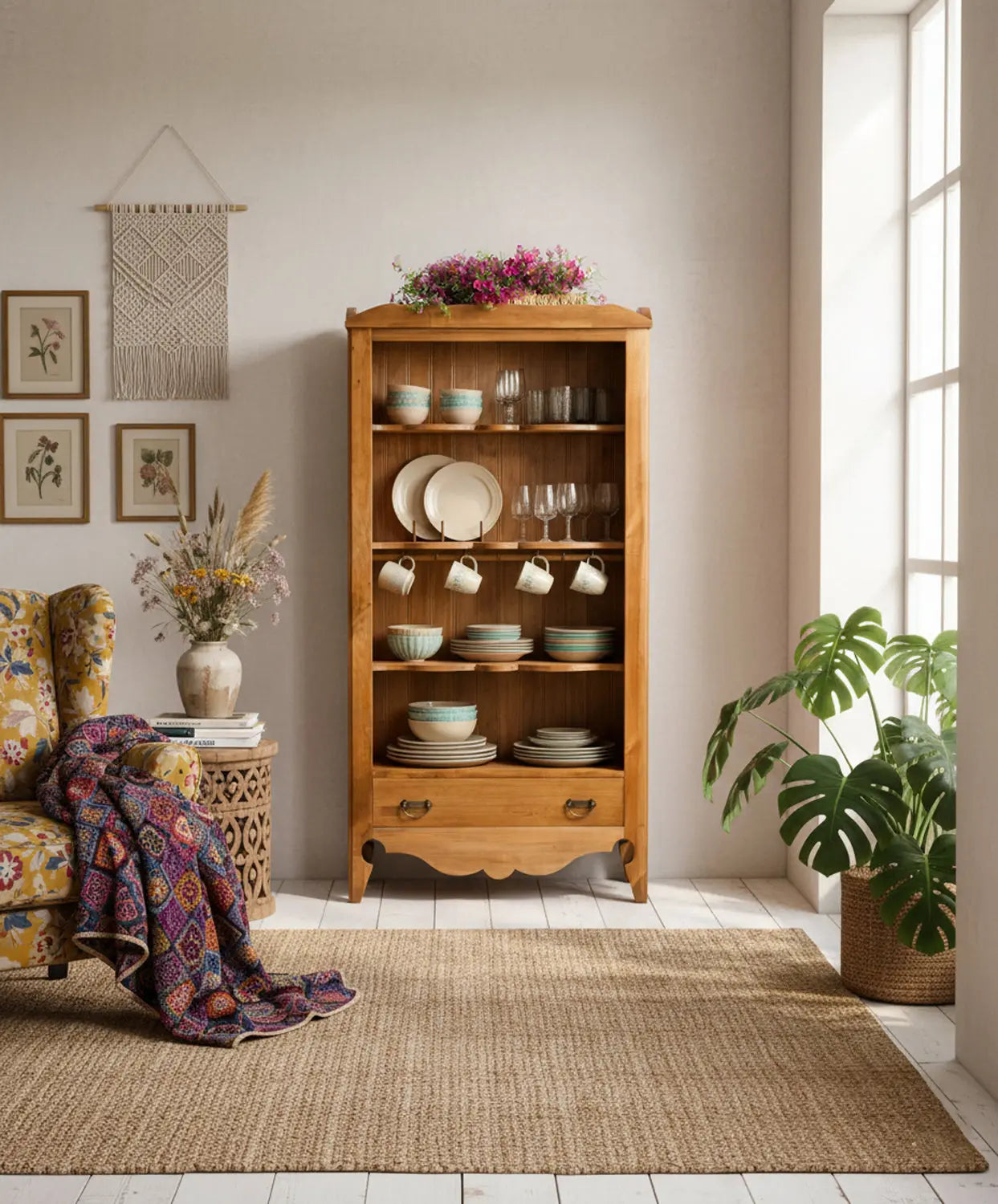 Librería de madera Julia Antique arte y decoracion