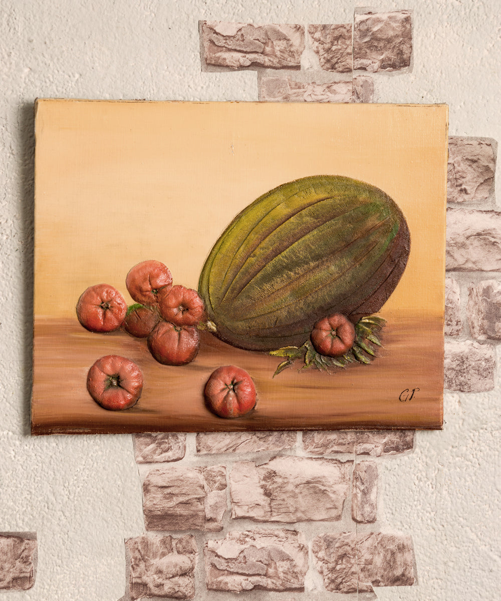 Pareja de bodegones en relieve