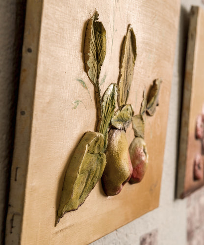 Pareja de bodegones en relieve