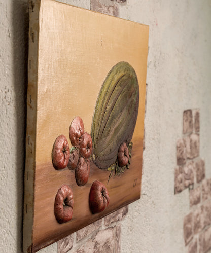 Pareja de bodegones en relieve