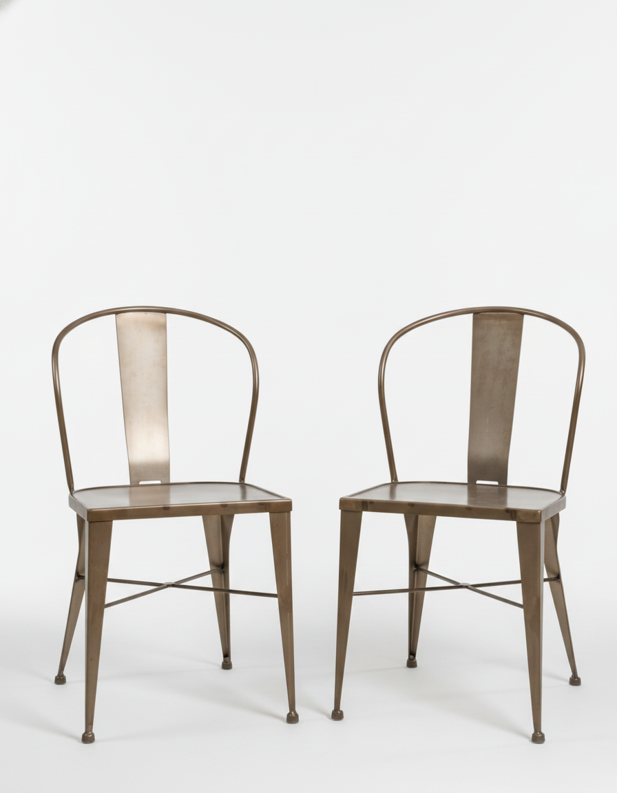 Pair of industrial chairs, Tolix design