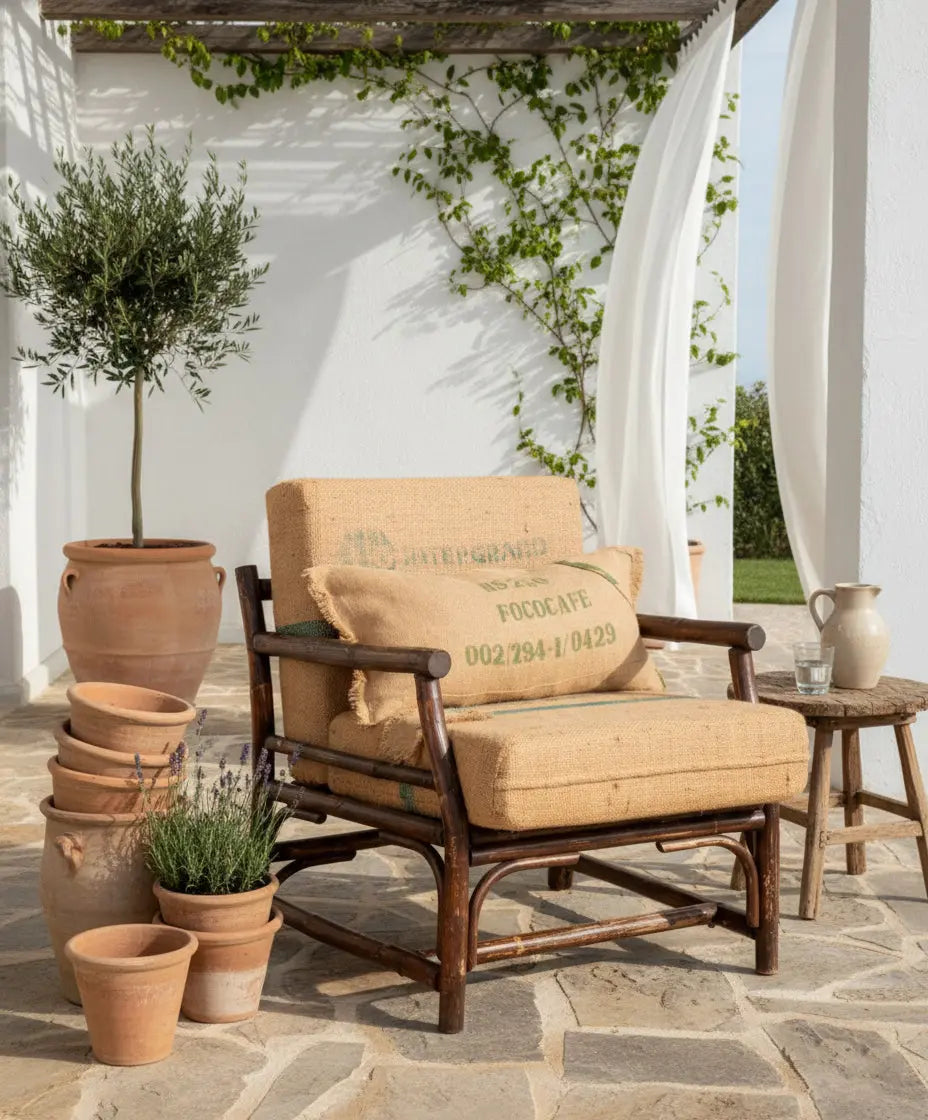 Sillón de jardín bambú Marbella Antique arte y decoracion