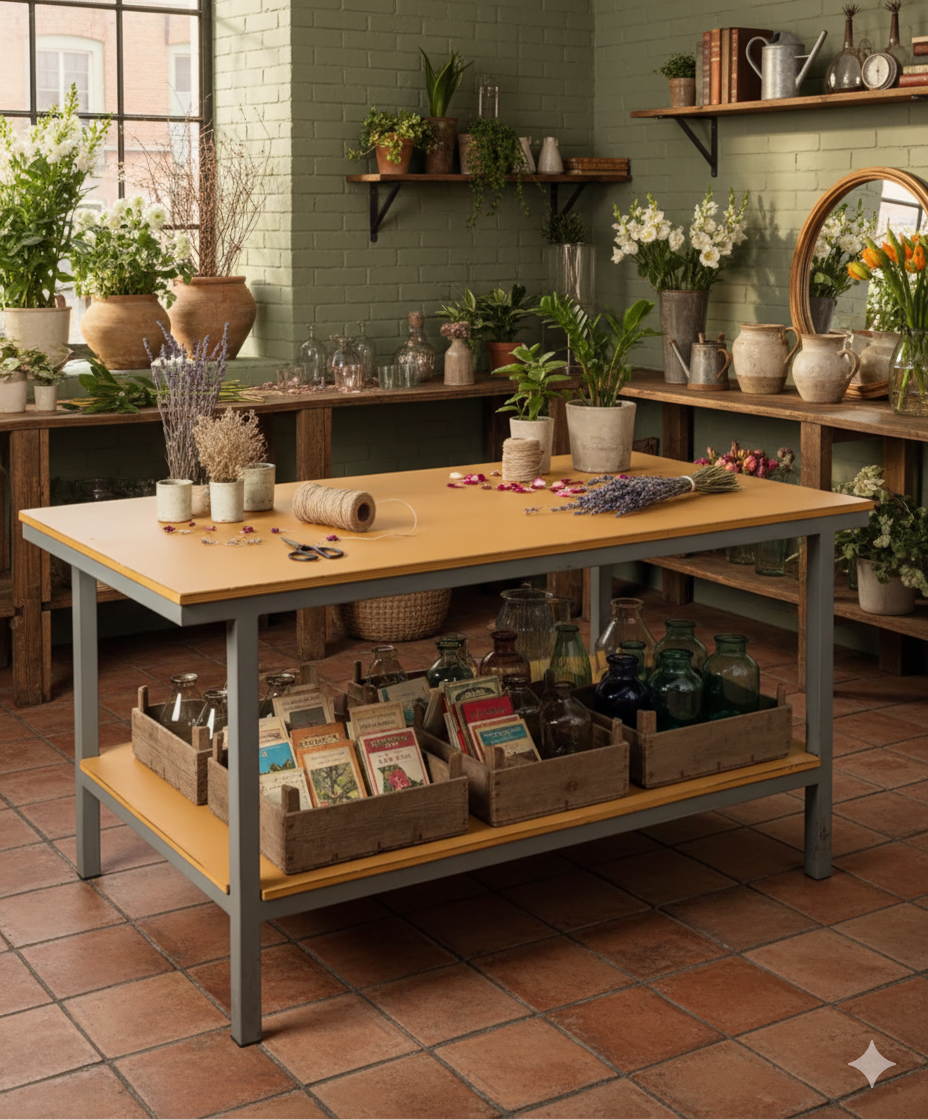 Mesa industrial de hierro Azagra