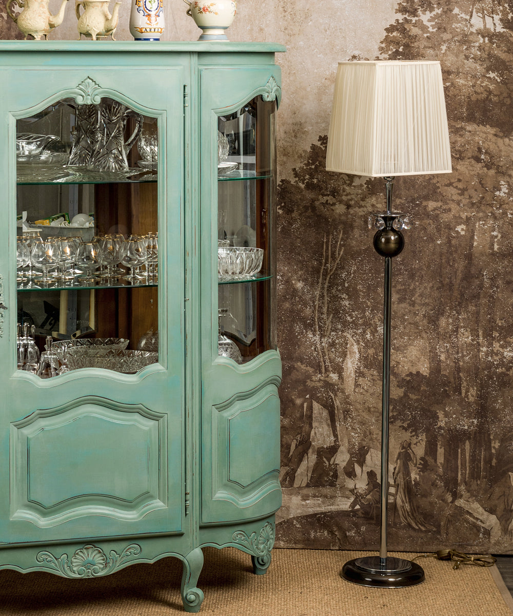 Chrome floor lamp