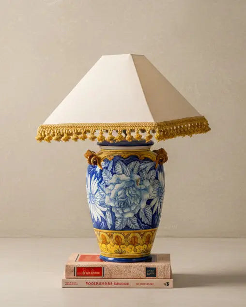 Lámpara antigua de cerámica Antique arte y decoracion