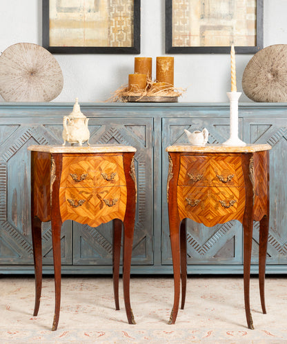 Pair of French Louis XV Nightstands