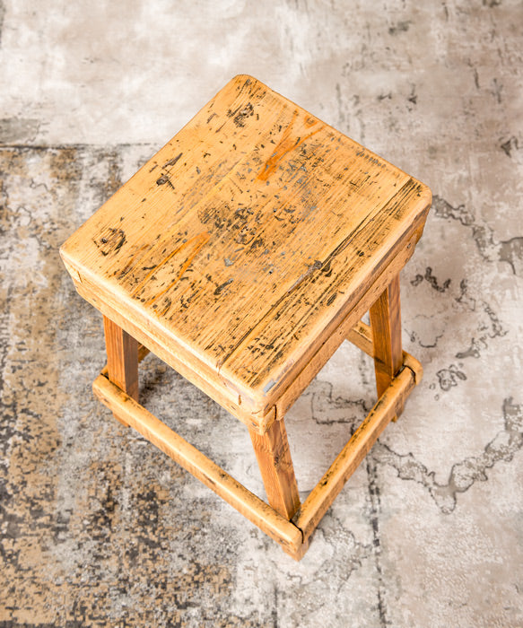 Cuarte antique industrial stool