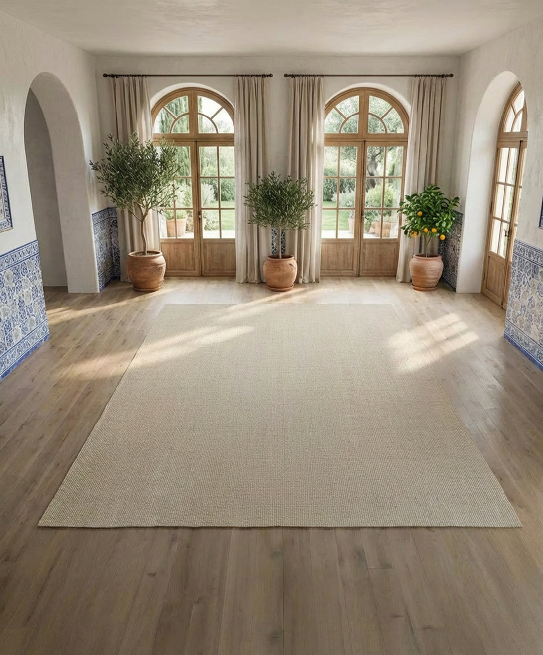 Alfombra de sisal de gran tamaño