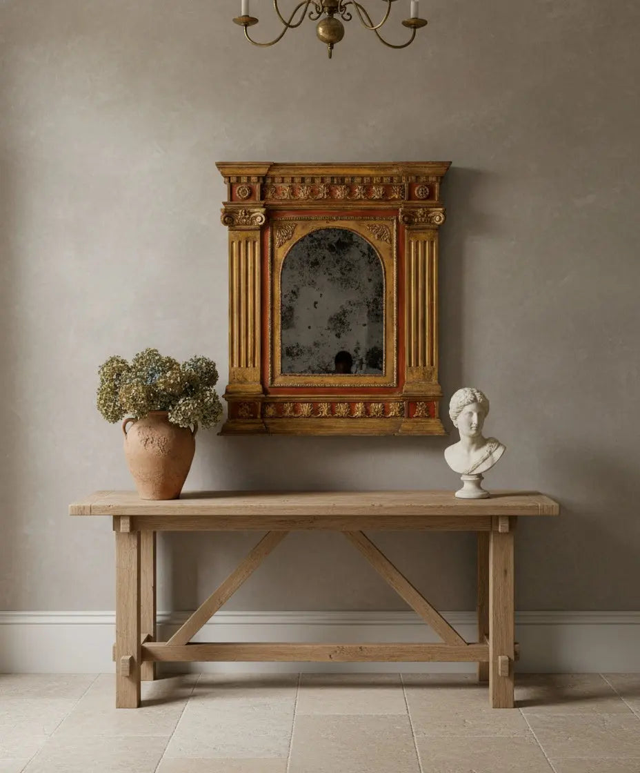 Espejo capilla en madera tallada