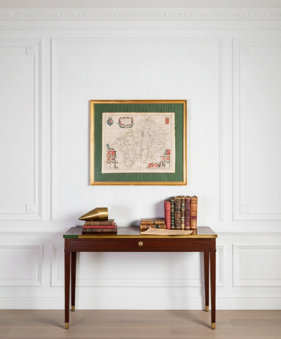 Litografía antigua mapa Inglés