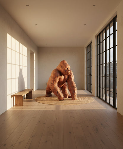 Large gorilla sculpture