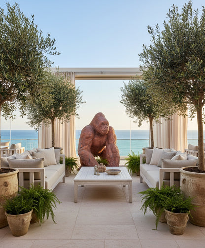 Large gorilla sculpture