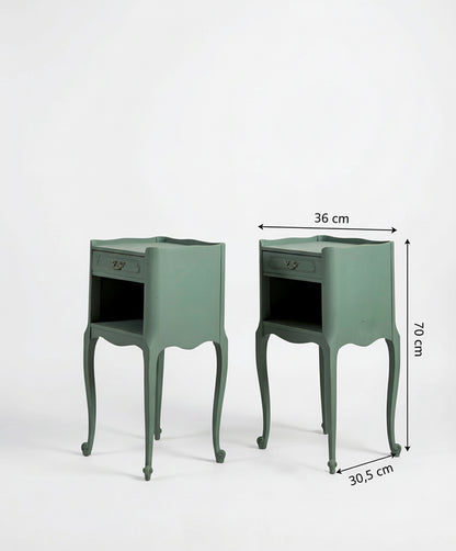 Esquema de medidas de la mesita de noche: 70cm alto, 36cm ancho, 30,5cm fondo