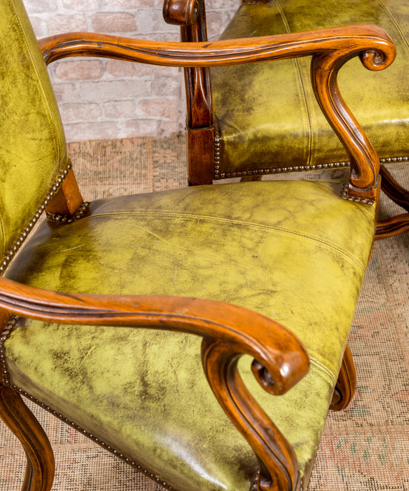 Antique set of gaming table and chairs