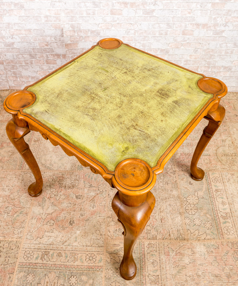 Antique set of gaming table and chairs