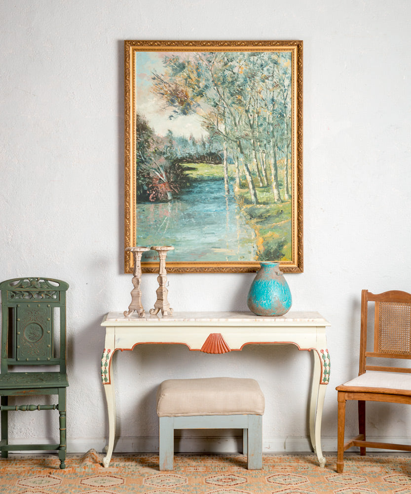 Antique console with Vittoria marble