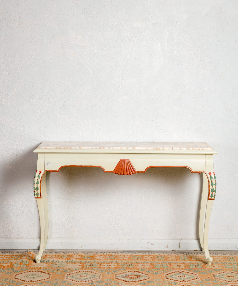 Antique console with Vittoria marble