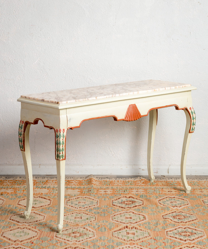 Antique console with Vittoria marble