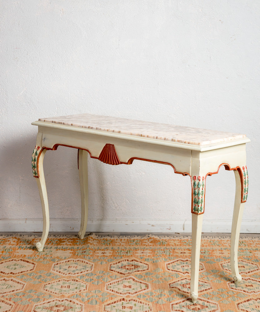 Antique console with Vittoria marble