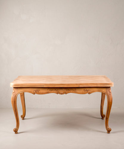 Mesa de Comedor Extensible Vintage de Cerezo | Estilo Luis XV
