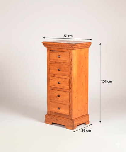 Mueble cajonera de roble
