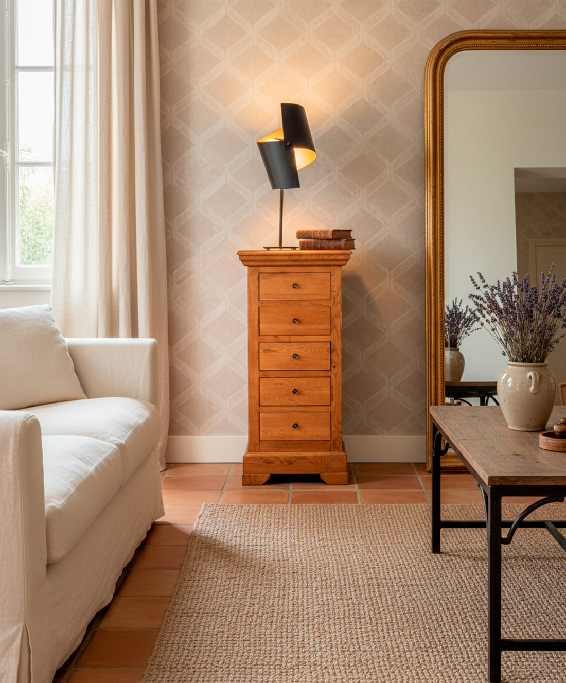 Mueble cajonera de roble