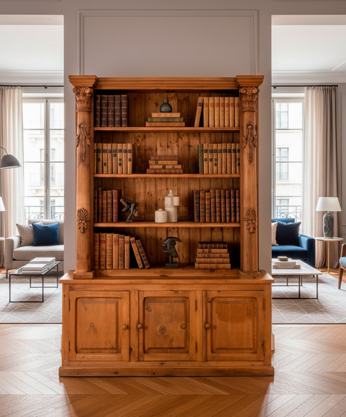 Librería de madera Atenea