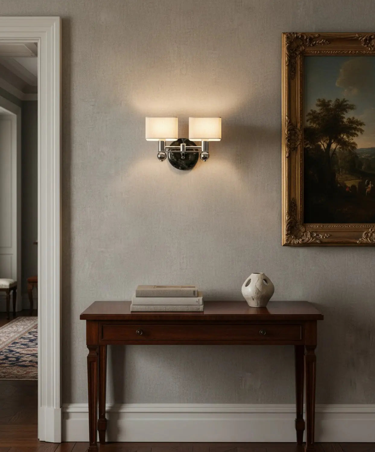 Aplique de pared de doble luz Antique arte y decoracion
