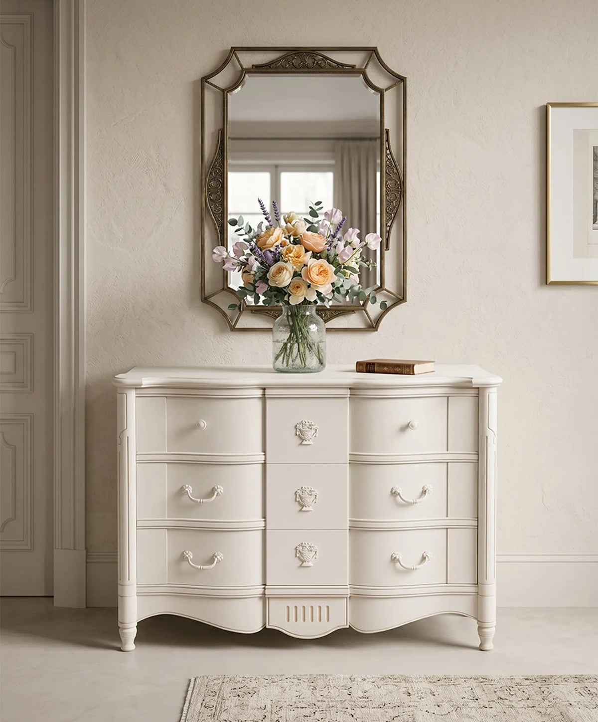 Mirror White French Provincial Antique Dressers French Provincial Dresser With Gold Mirror Painted White Dresser With