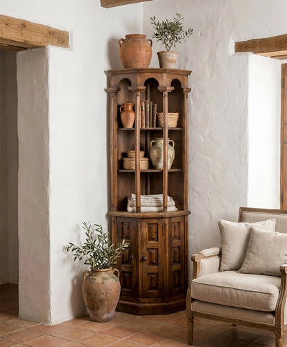 Rinconera de Madera con Arquería y Puertas de Cuarterones | Estilo Castellano