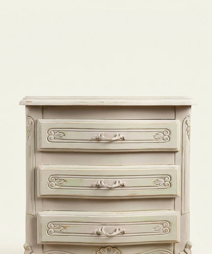 Pareja de mesitas de noche de estilo provenzal en gris envejecido