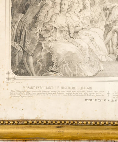 Antique Lithograph Mozart "Allegri&