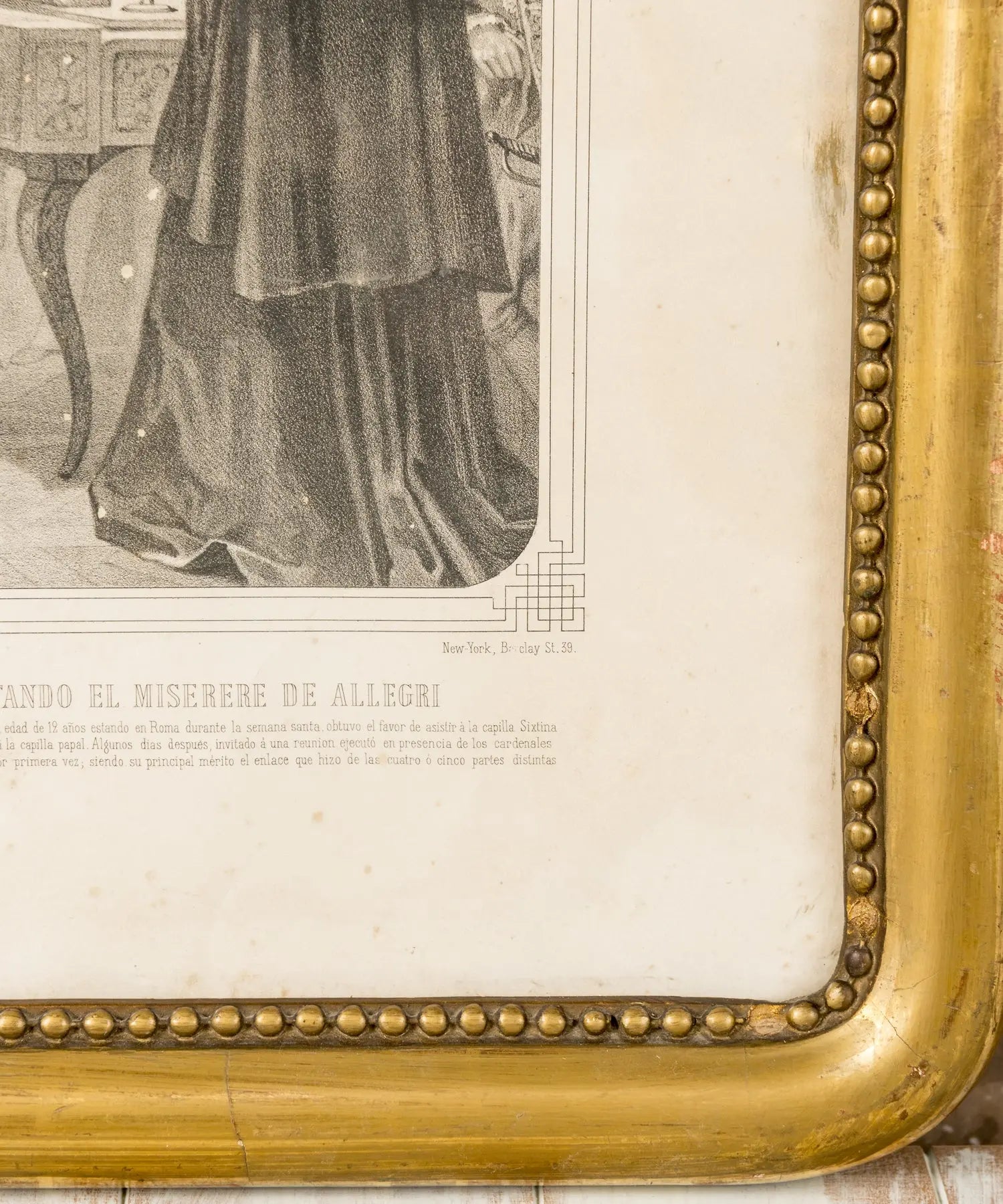 Antique Lithograph Mozart "Allegri&