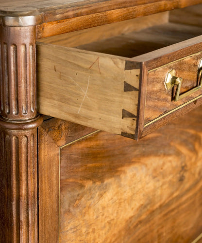 Secreter antiguo de nogal con tapa abatible estilo Luis XVI (Siglo XIX) Antique arte y decoracion