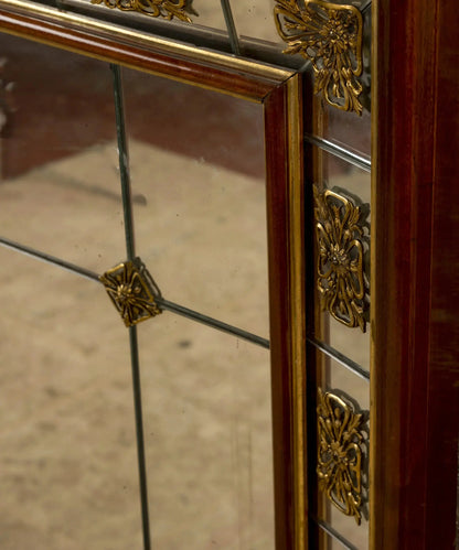 Espejo estilo imperio con marco de cristal y bronces Antique arte y decoracion